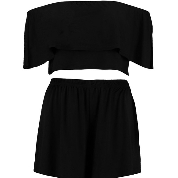 Boohoo Off The Shoulder 2 Piece Set - Picture 2 of 5